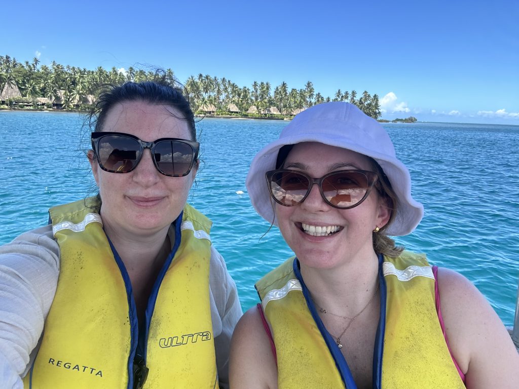 Meg & Amanda On Boat To Go Snorkelling