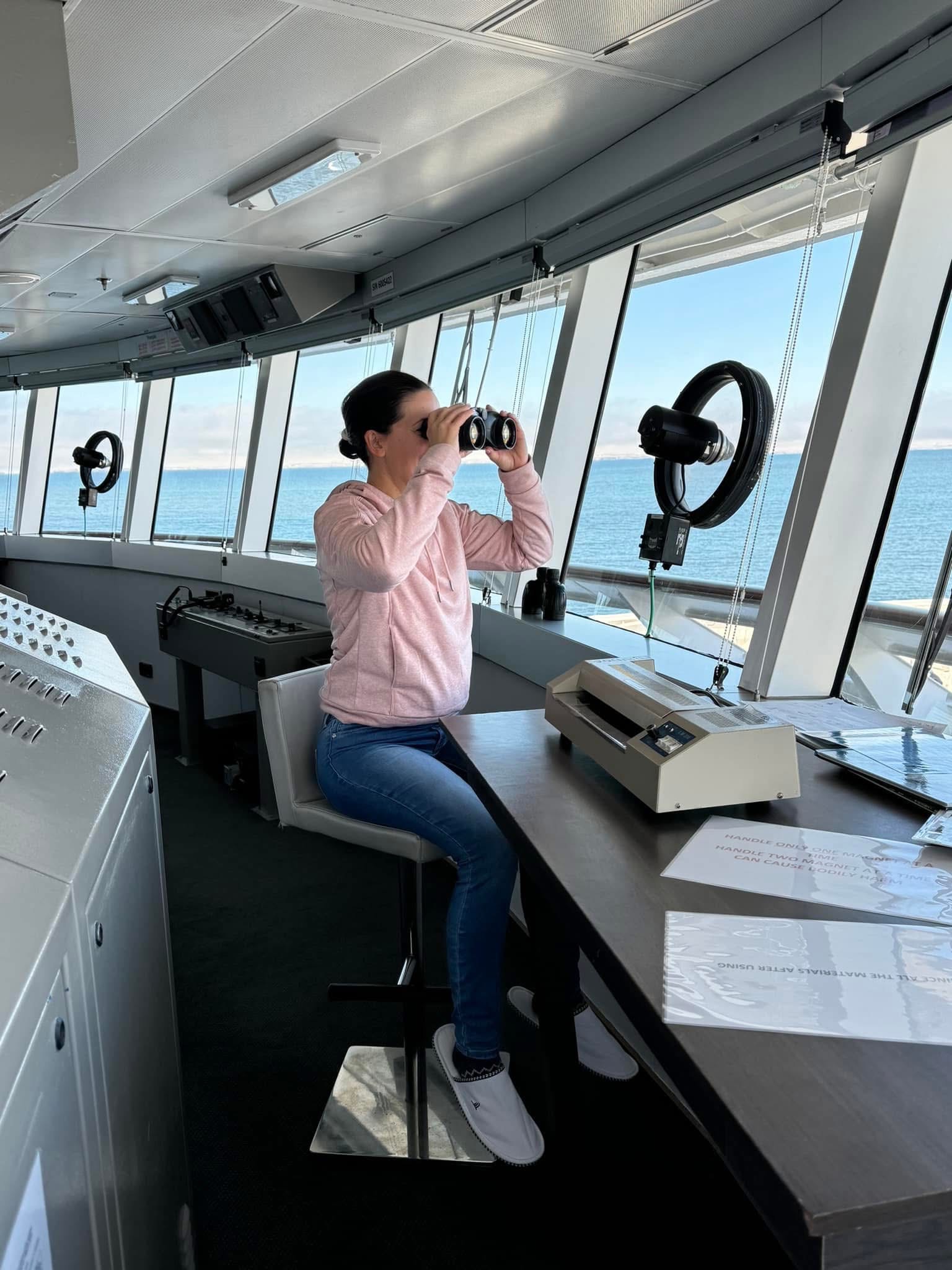 Ponant Kat On The Bridge Watching Polar Bears
