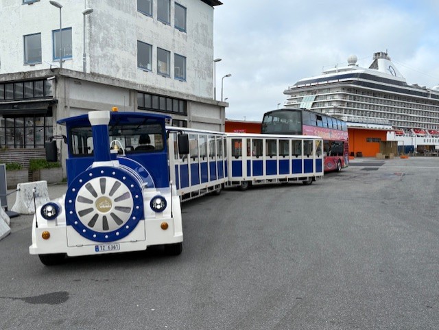 Blue Train In Alesund