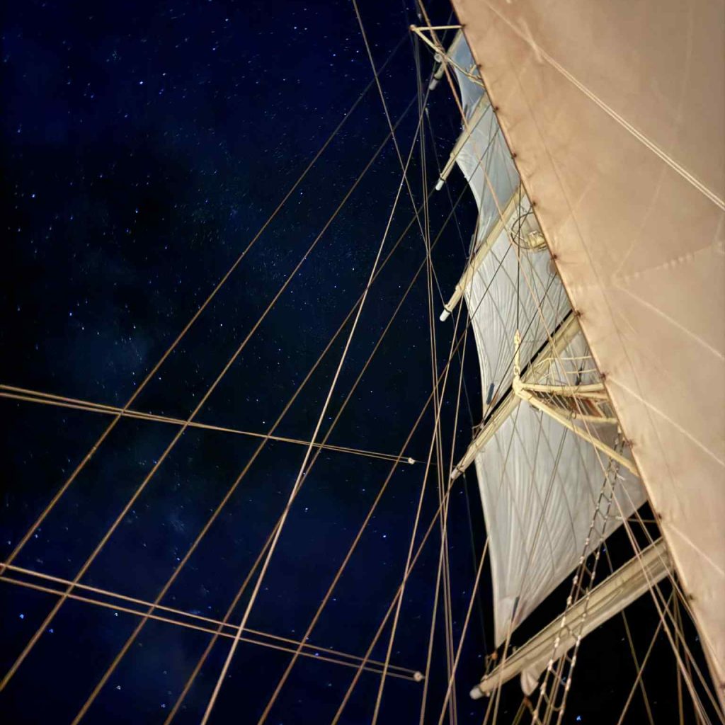 Stargazing under the sails