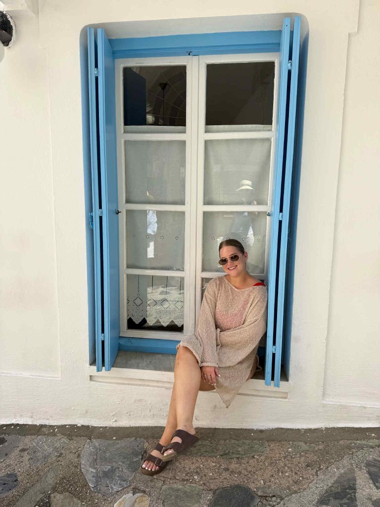 Kyra relaxing in Skopelos