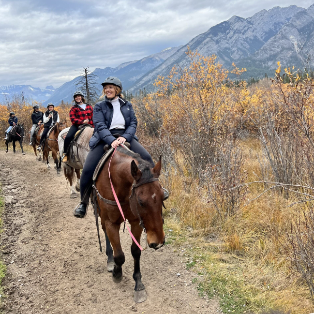 Molly Horse Riding In Banff