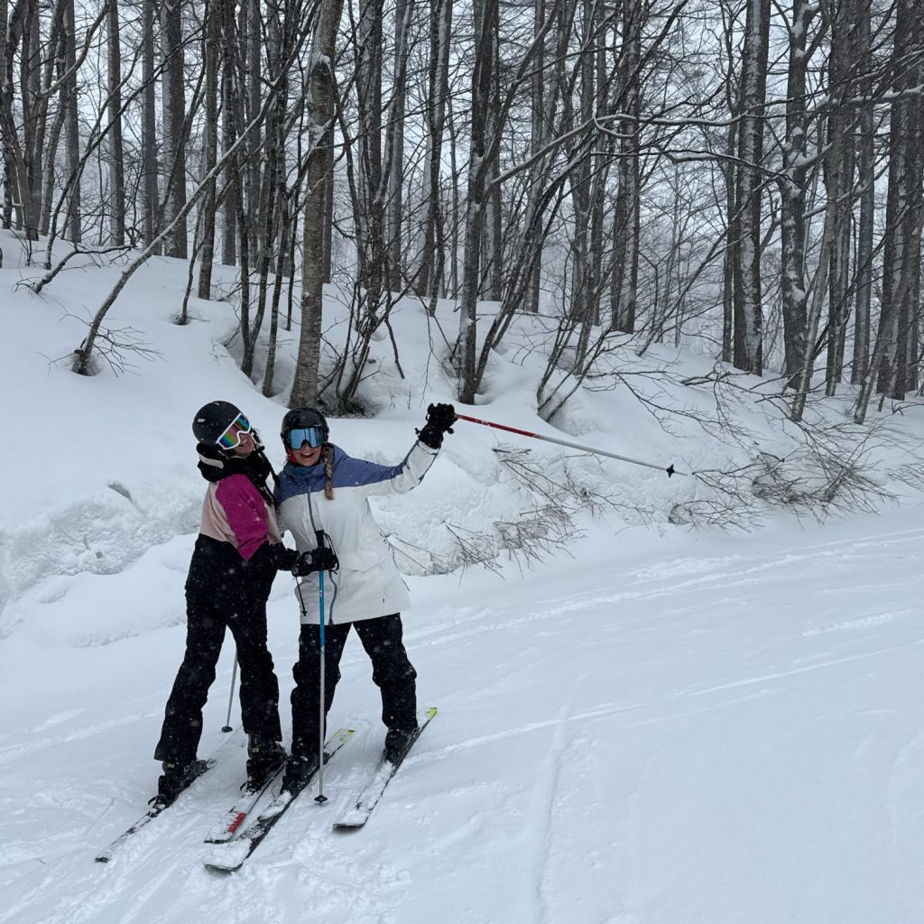 Exploring the terrain at Shizukuishi