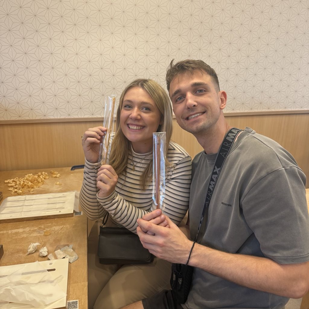 Molly And Her Partner Making Chopsticks