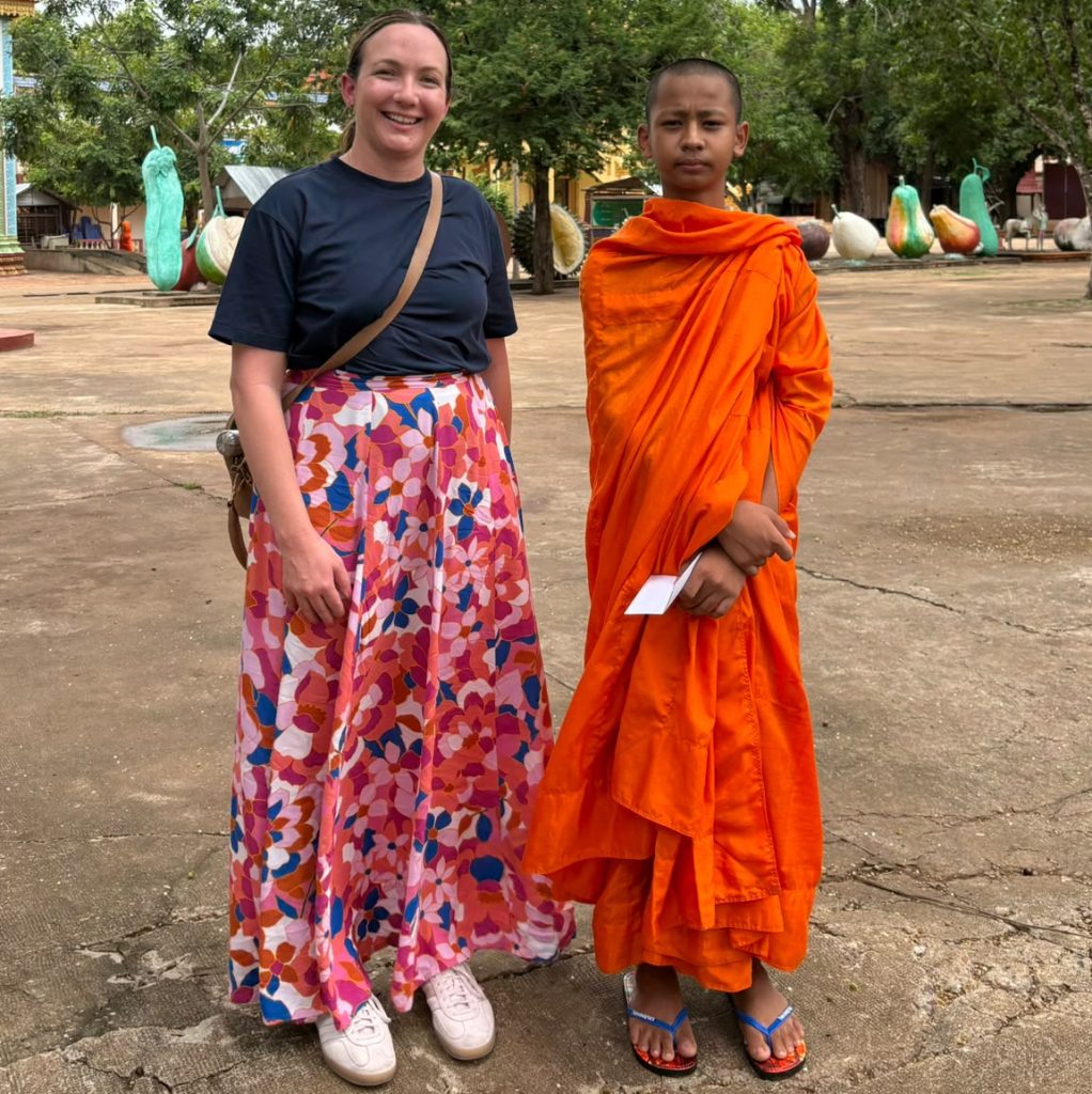 Wat Hanchey, Cambodia with a Trainee Monk